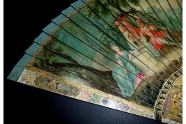 Collation galante, éventail vers 1720-30