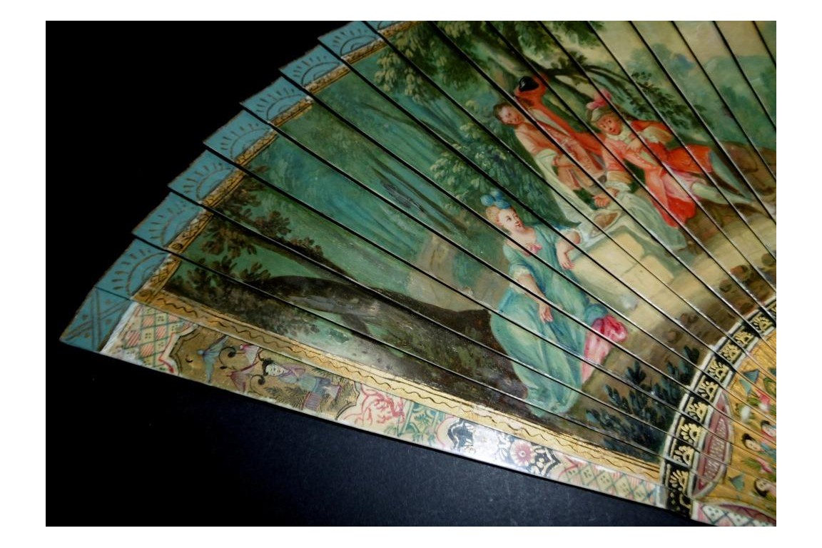 Collation galante, éventail vers 1720-30