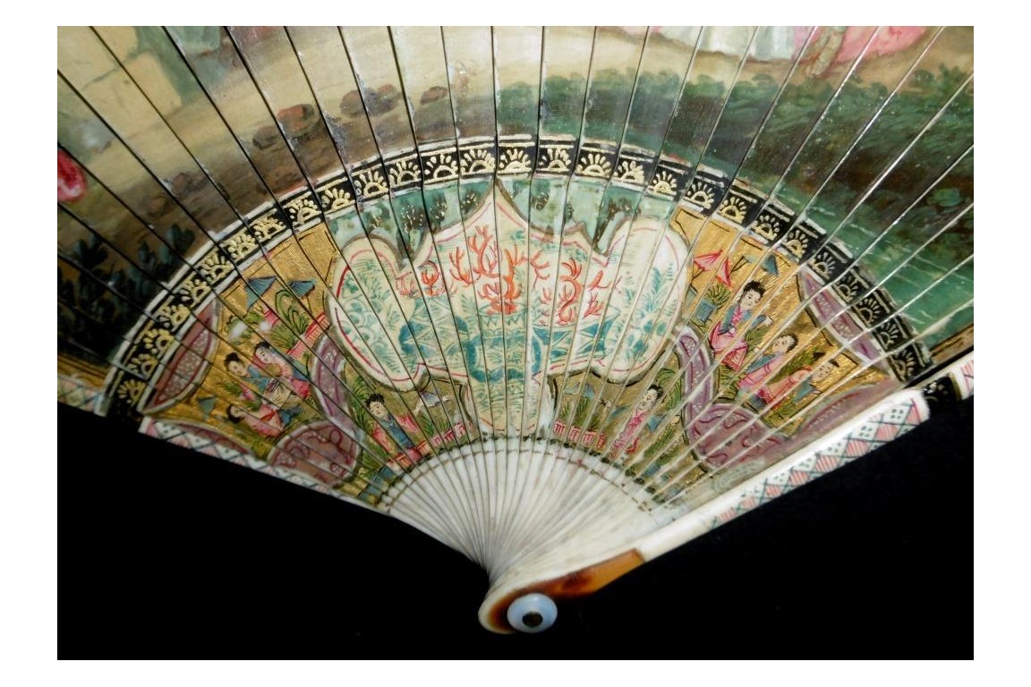 Collation galante, éventail vers 1720-30