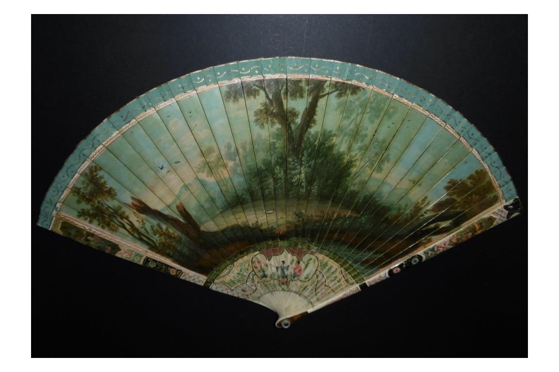 Collation galante, éventail vers 1720-30