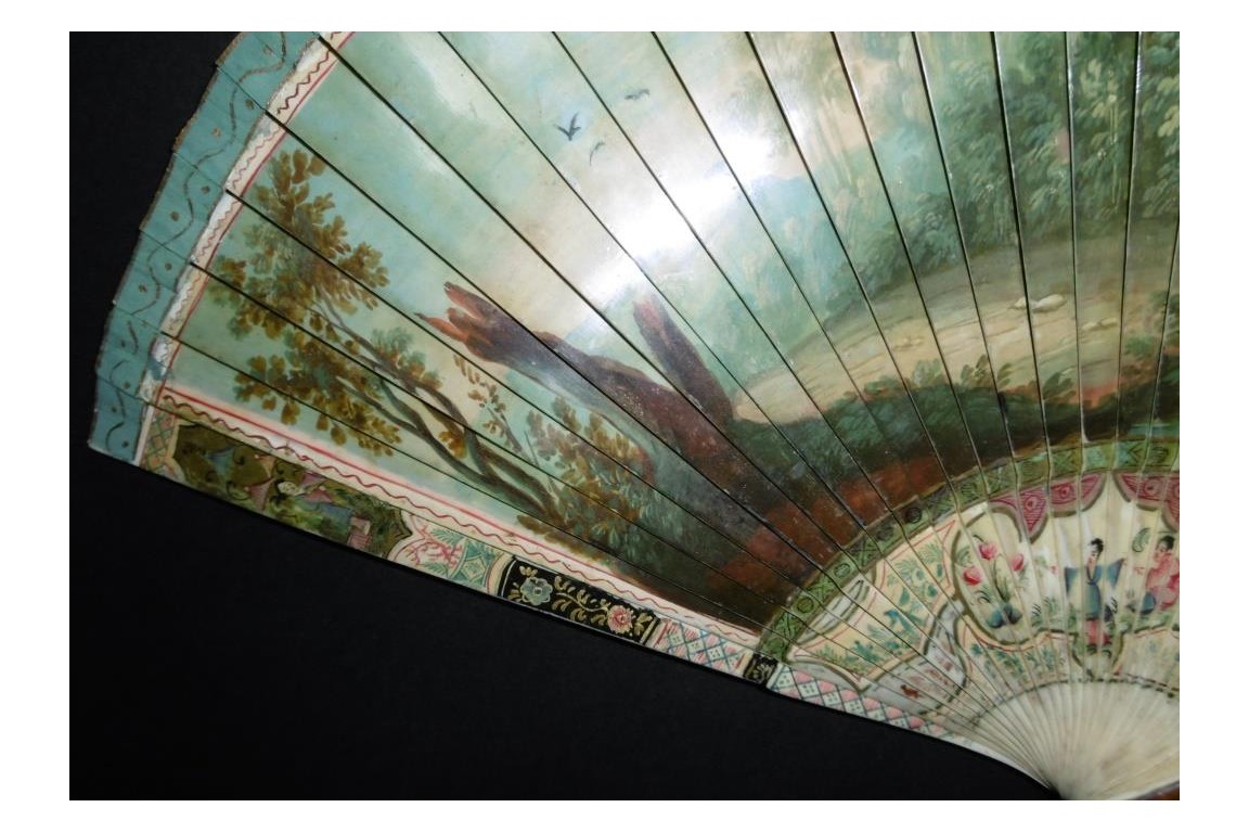 Collation galante, éventail vers 1720-30