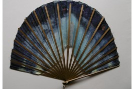 Blue butterfly, early 20th century fan