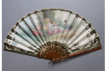 Nymph of love, fan by Neiter and Kees, circa 1900