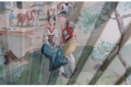 Fan Souvenir du village Suisse, Swiss exhibition 1896