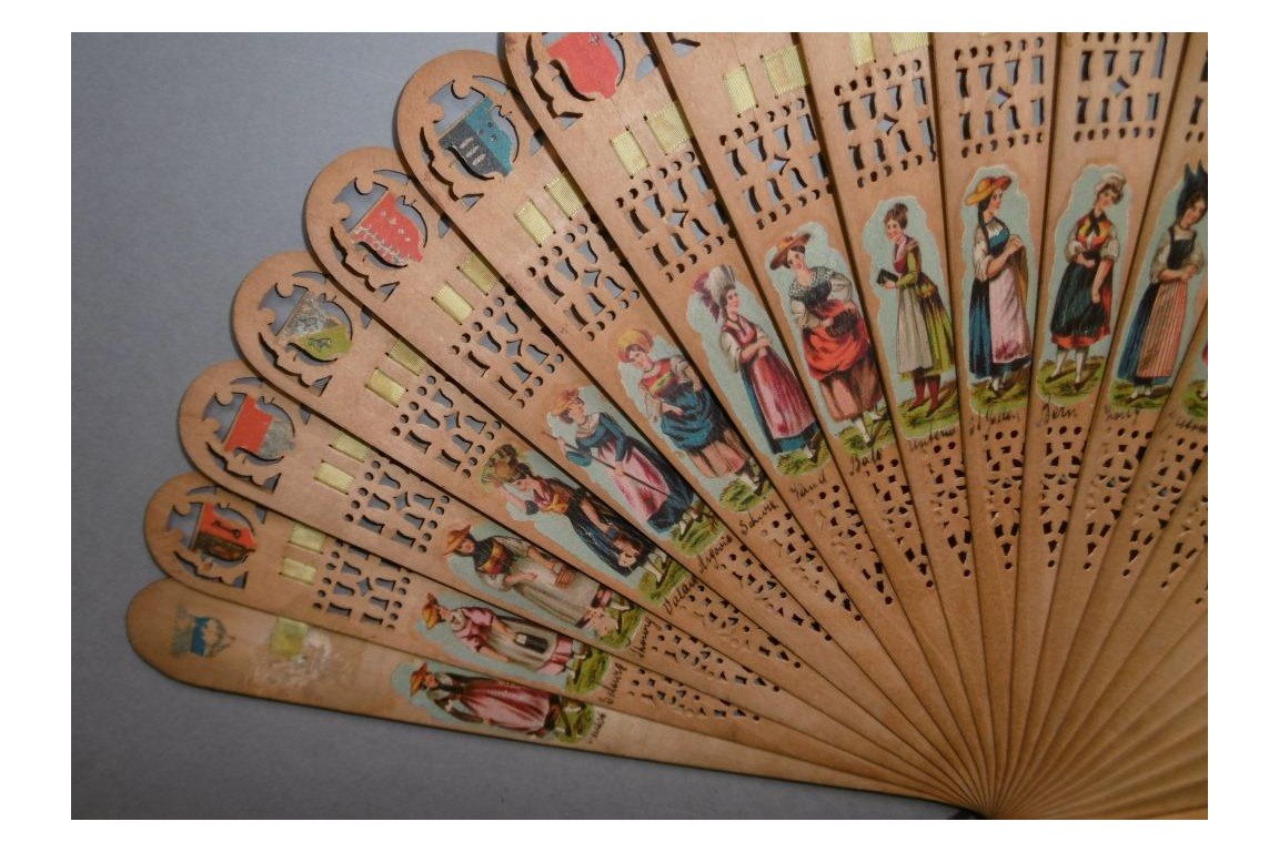 Swiss cantons, fan circa 1860