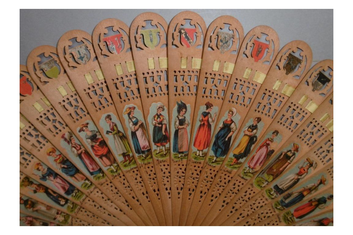 Swiss cantons, fan circa 1860