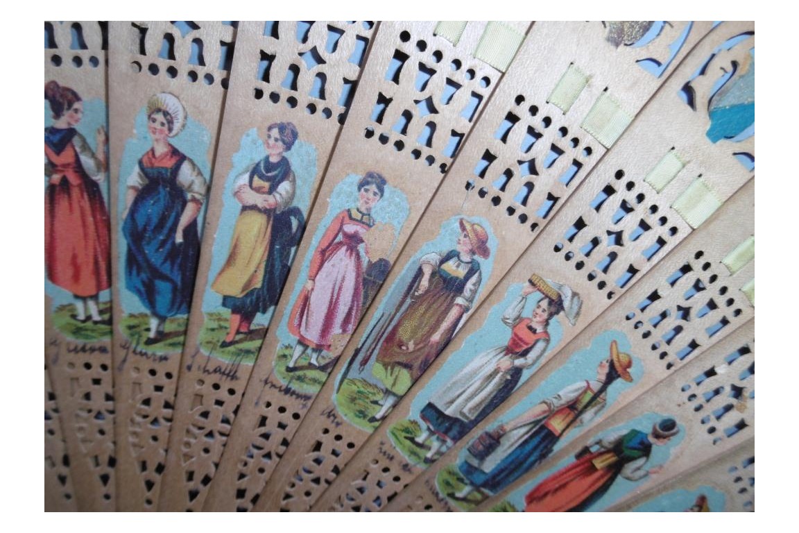 Swiss cantons, fan circa 1860