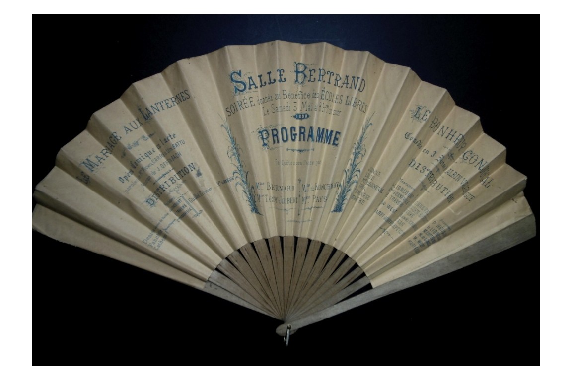 Theater programme fan, 1890