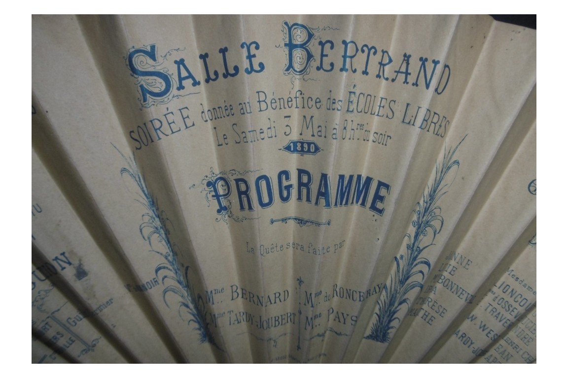 Éventail programme de théâtre, 3 Mai 1890