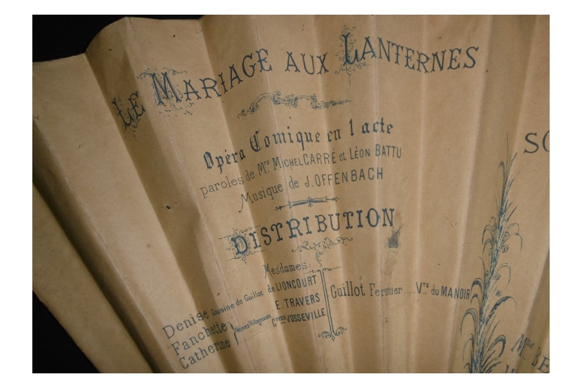 Éventail programme de théâtre, 3 Mai 1890