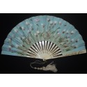 Bees and thistles, fan circa 1900