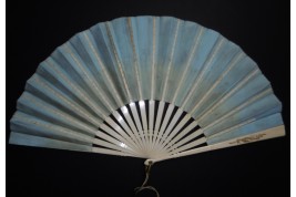 Bees and thistles, fan circa 1900