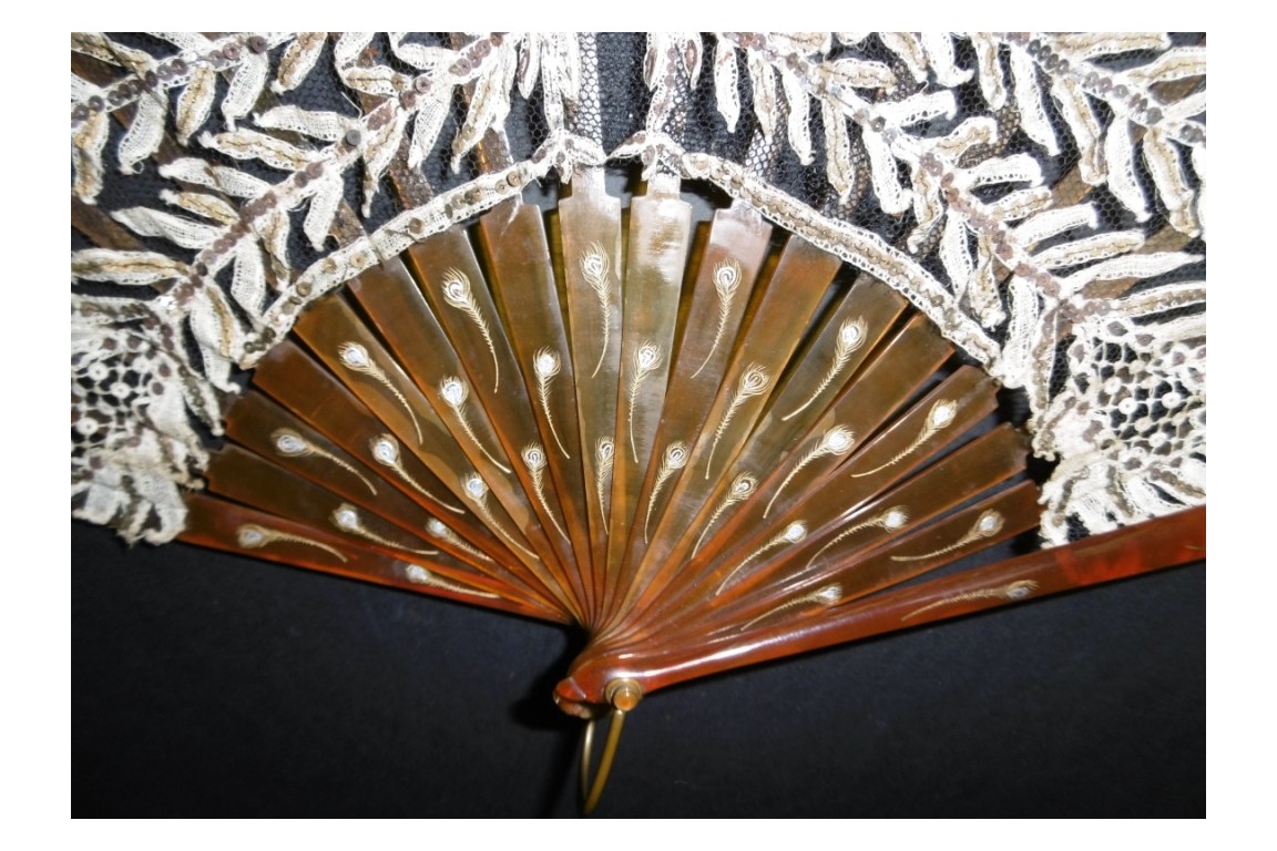 Peacock by Kees, fan circa 1900-1910