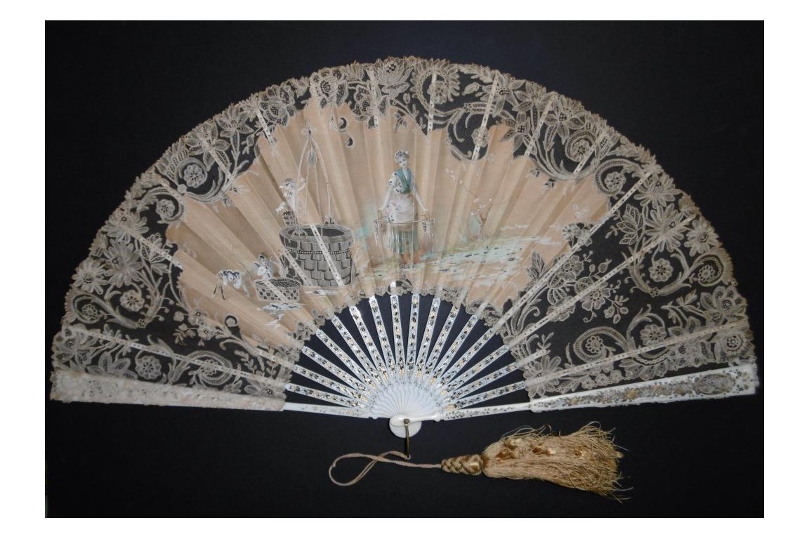 The well of love, fan circa 1885-90
