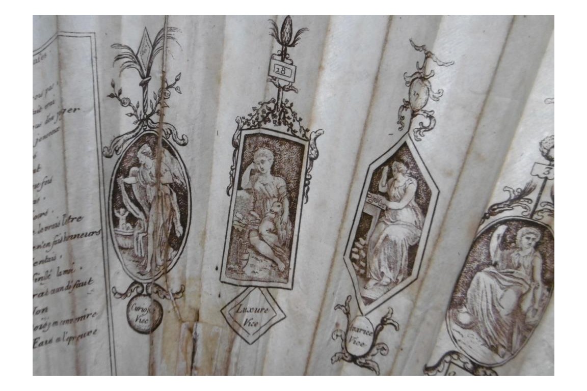 Neo-classical vices and virtues , game fan circa 1790-95