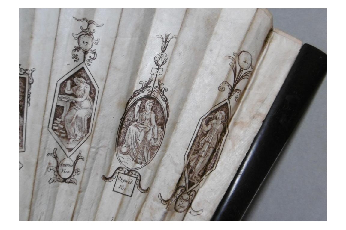 Neo-classical vices and virtues , game fan circa 1790-95