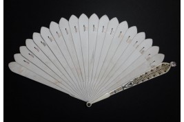 Snack time, dance card fan, circa 1820-30