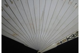 Snack time, dance card fan, circa 1820-30