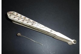 Snack time, dance card fan, circa 1820-30