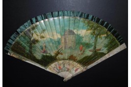 Eleazar refusing to eat pork, early 18th century fan