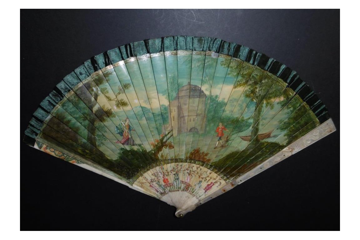 Eleazar refusing to eat pork, early 18th century fan