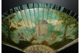 Eleazar refusing to eat pork, early 18th century fan