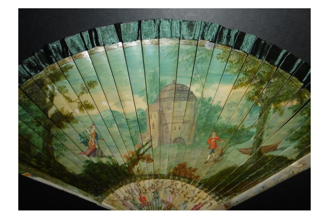 Eleazar refusing to eat pork, early 18th century fan