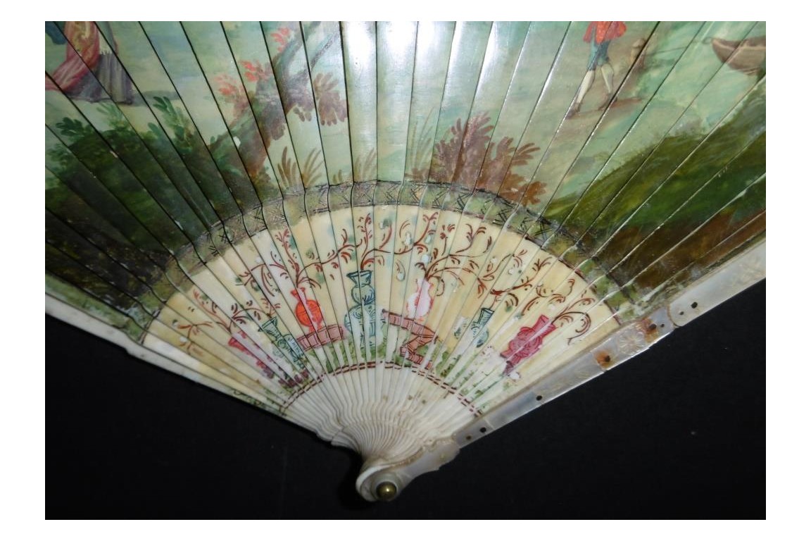 Eleazar refusing to eat pork, early 18th century fan