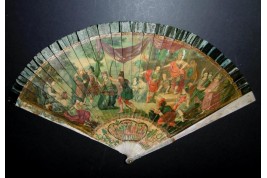 Eleazar refusing to eat pork, early 18th century fan