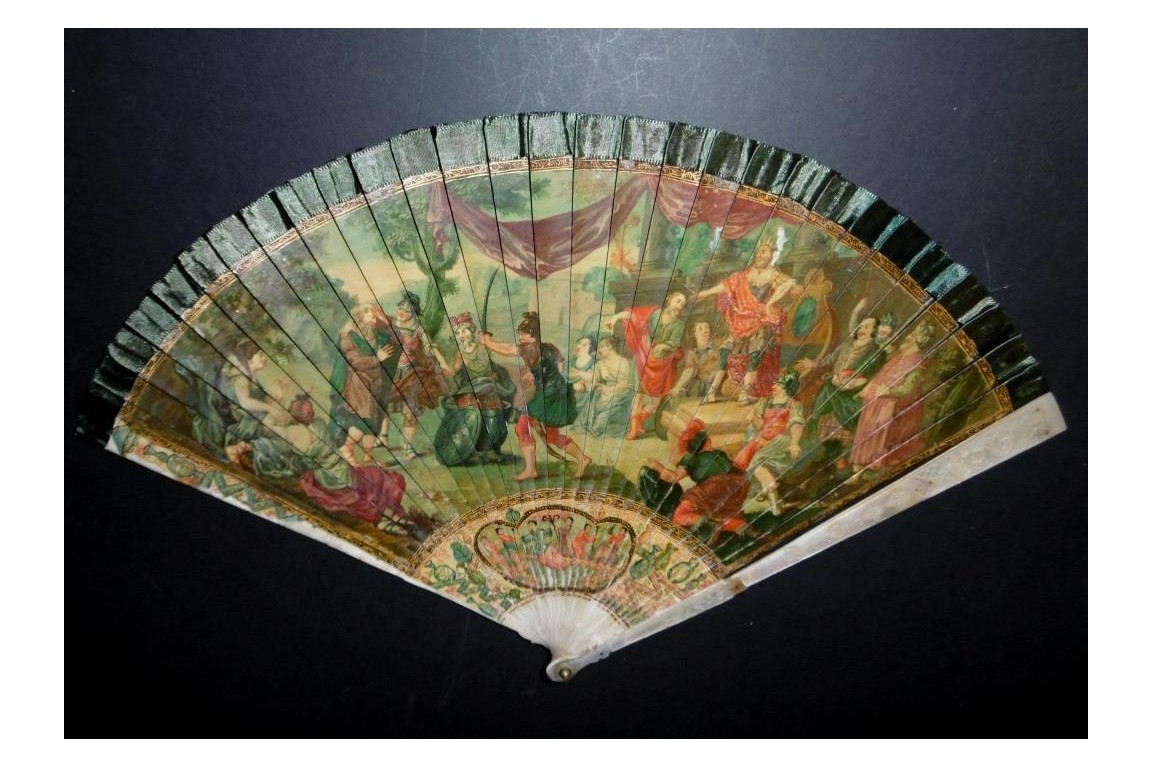 Eleazar refusing to eat pork, early 18th century fan