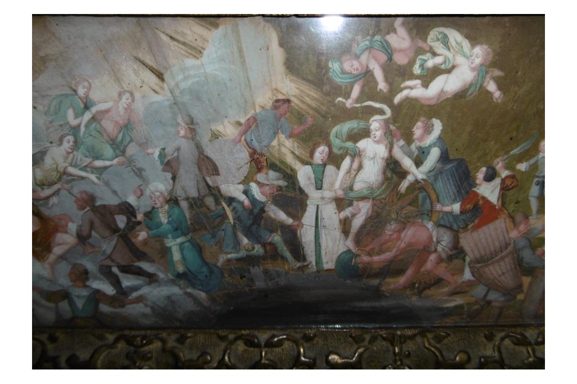 The wheel of fortune, fan leave, late 17th century