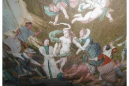 The wheel of fortune, fan leave, late 17th century