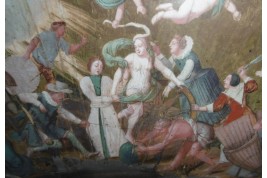 The wheel of fortune, fan leave, late 17th century