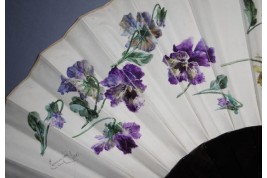 The pansies by Georges Cain, fan dated 1881