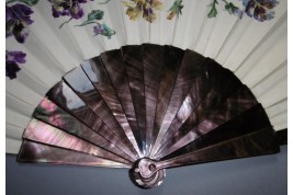 The pansies by Georges Cain, fan dated 1881