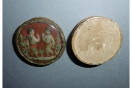 Wax angels, 19th century box