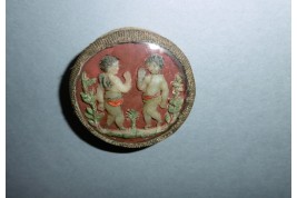 Wax angels, 19th century box