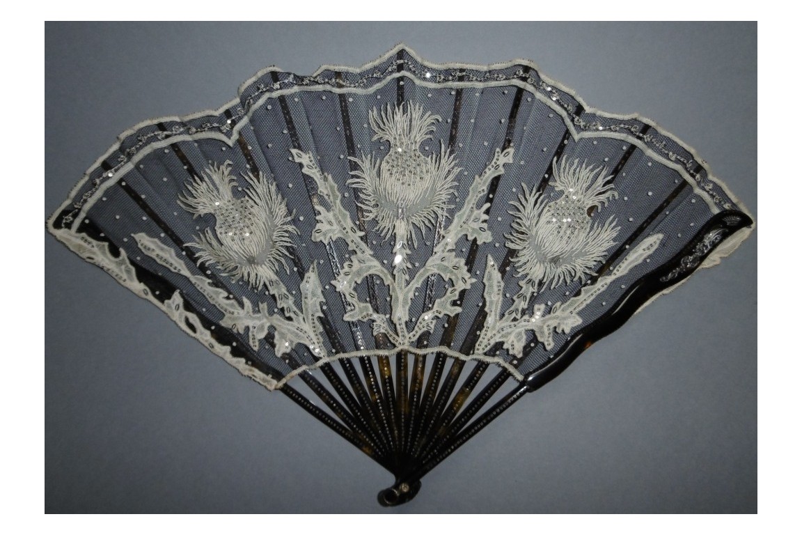 Thistles, Duvelleroy fan, circa 1900