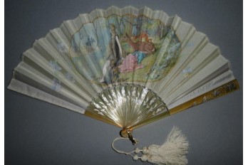 Daughters of the forest, fan by Gaston de Vinck, 1902