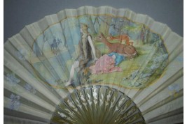 Daughters of the forest, fan by Gaston de Vinck, 1902