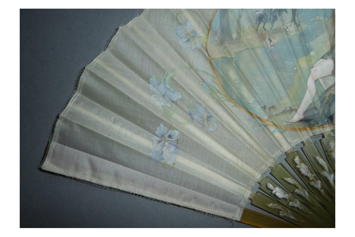 Daughters of the forest, fan by Gaston de Vinck, 1902