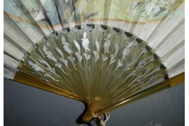 Daughters of the forest, fan by Gaston de Vinck, 1902