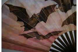 Bats at dusk, fan by Rodier circa 1890