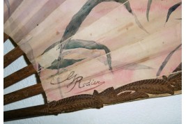 Bats at dusk, fan by Rodier circa 1890