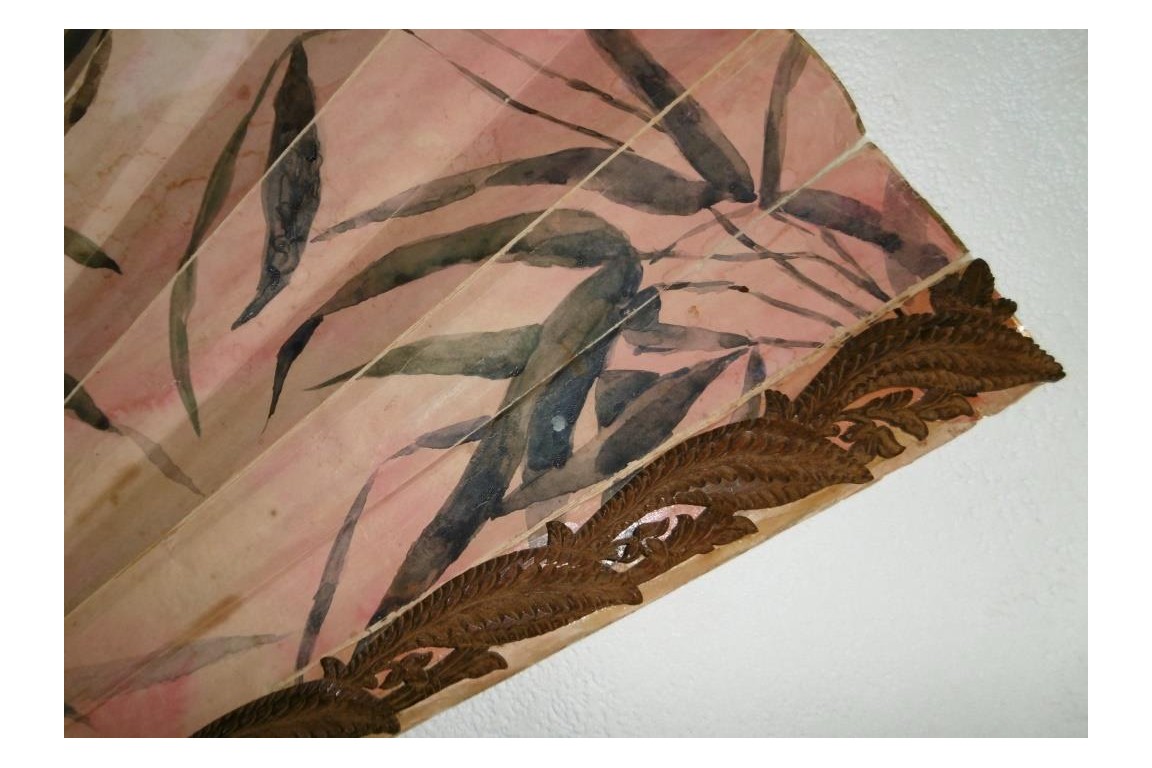 Bats at dusk, fan by Rodier circa 1890