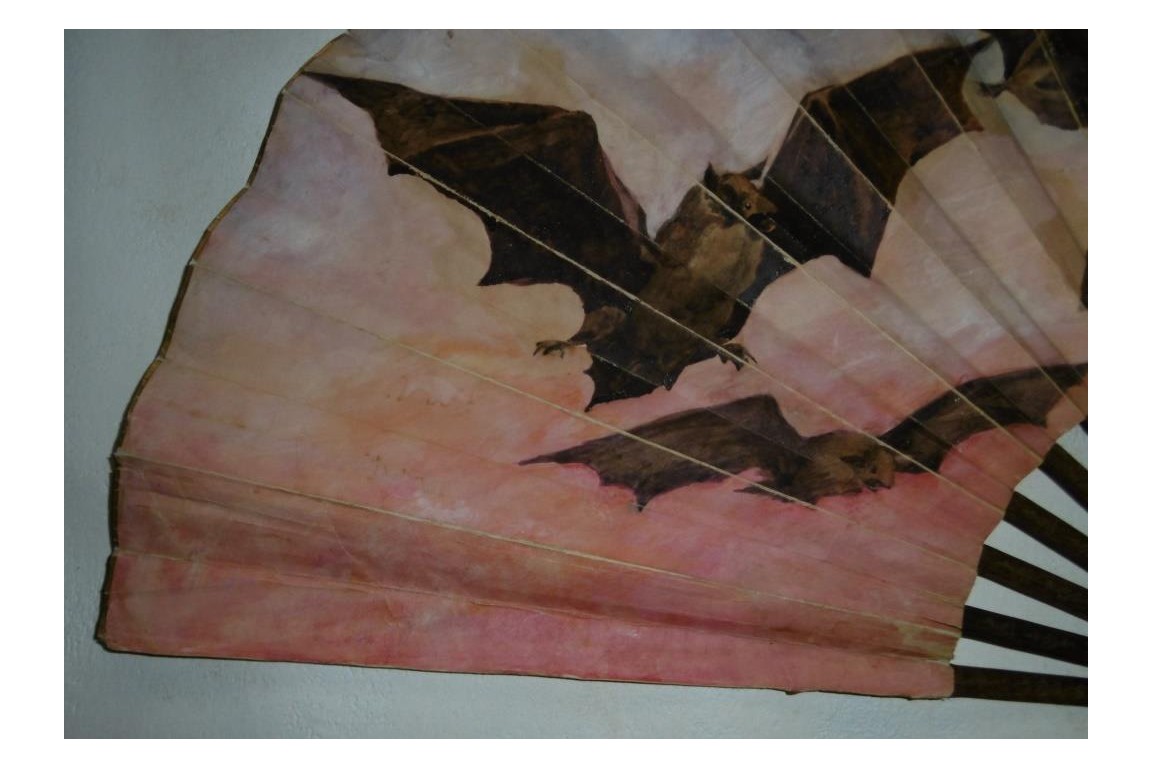 Bats at dusk, fan by Rodier circa 1890