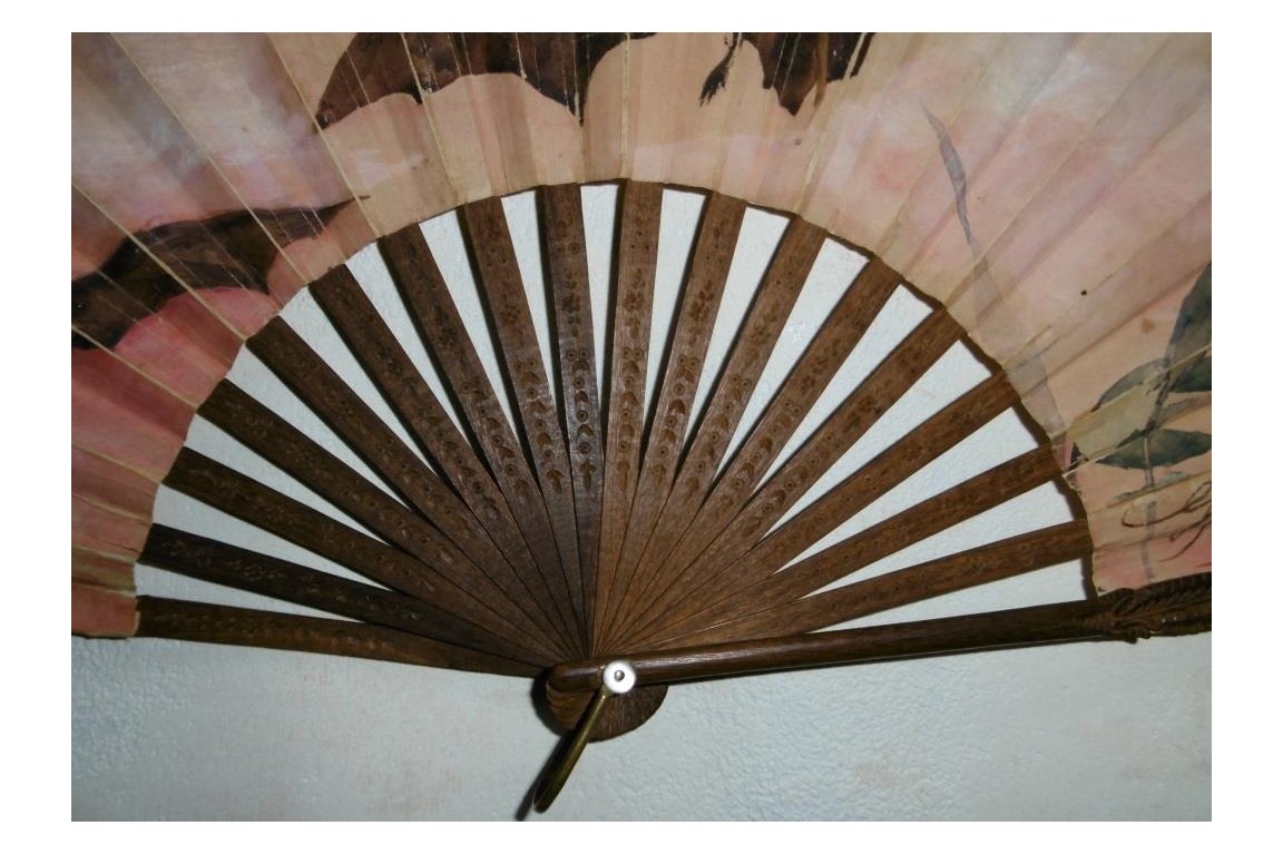 Bats at dusk, fan by Rodier circa 1890