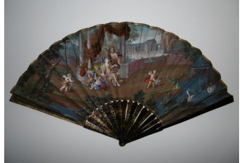 Flora and Zephyr, fan in the tate of Cotelle, circa 1690