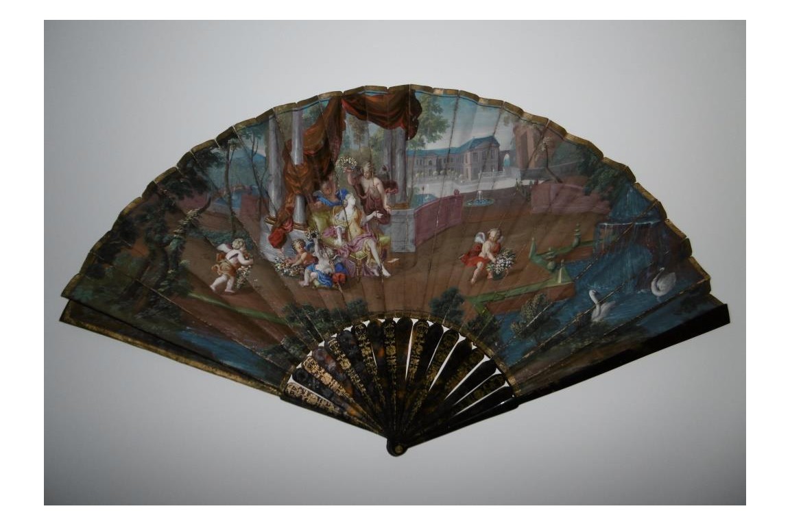 Flora and Zephyr, fan in the tate of Cotelle, circa 1690