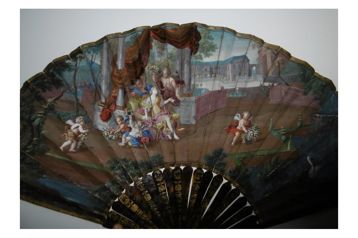 Flora and Zephyr, fan in the tate of Cotelle, circa 1690